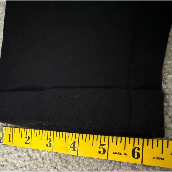 Oak + Fort High Waisted Straight Leg Twill Pants Black Women Size 28 - Picture 9 of 9